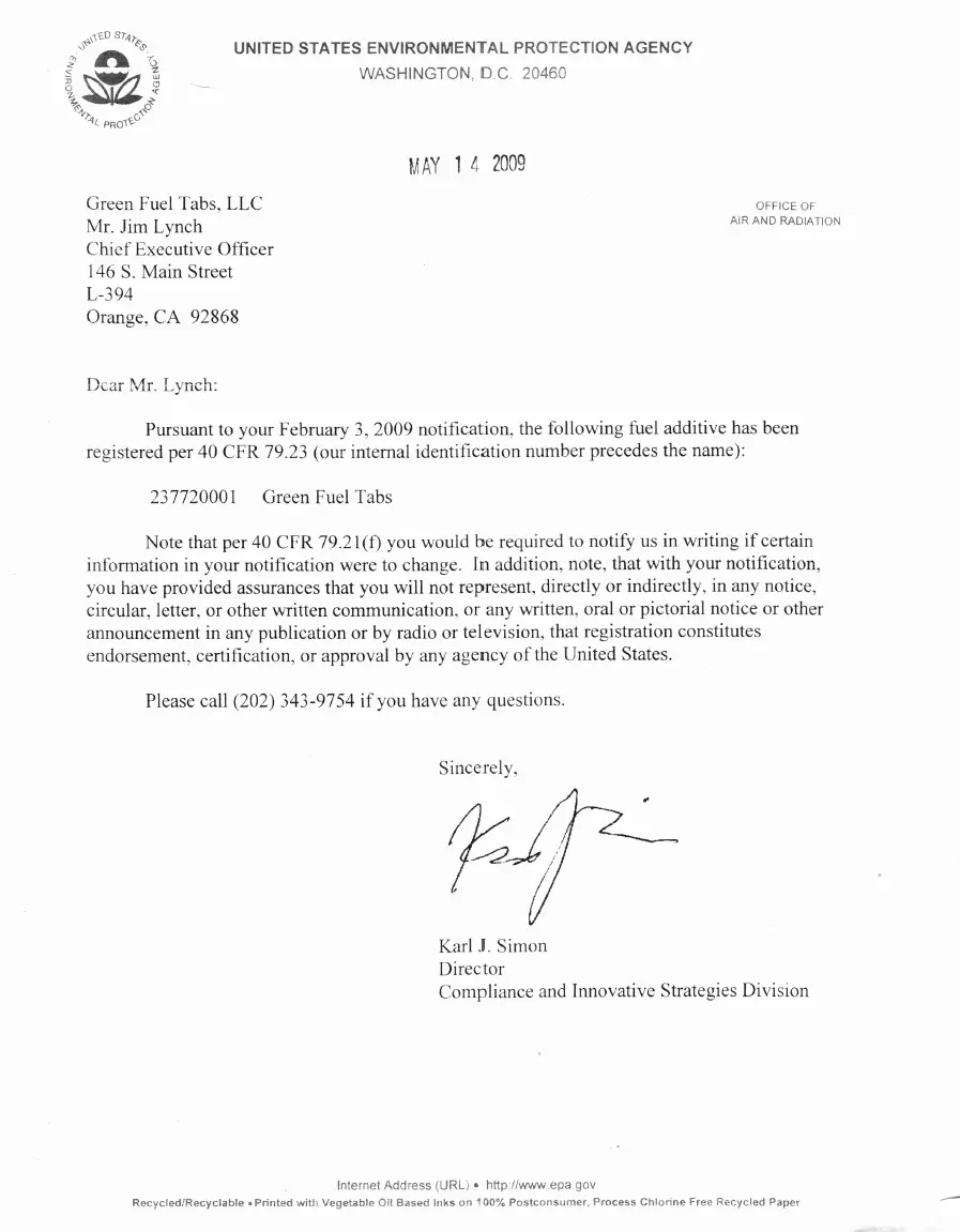 Epa Green Fuel